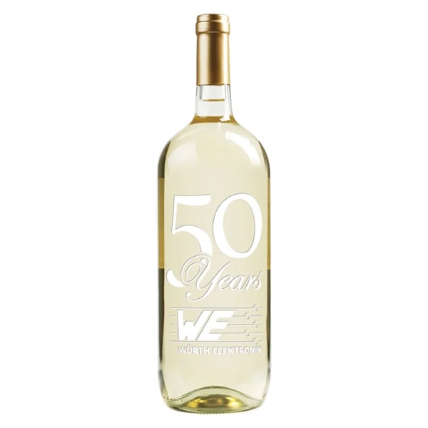 1.5L, Chardonnay white wine etched with optional color fills. All bottles... from ASI 30223 A Plus Wine Designs