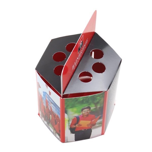 NEW Pen/Pencil Caddy w/full color imprint all over, 14pt cardstock pops... from ASI 95280 Warwick Publishing Co / Warwick