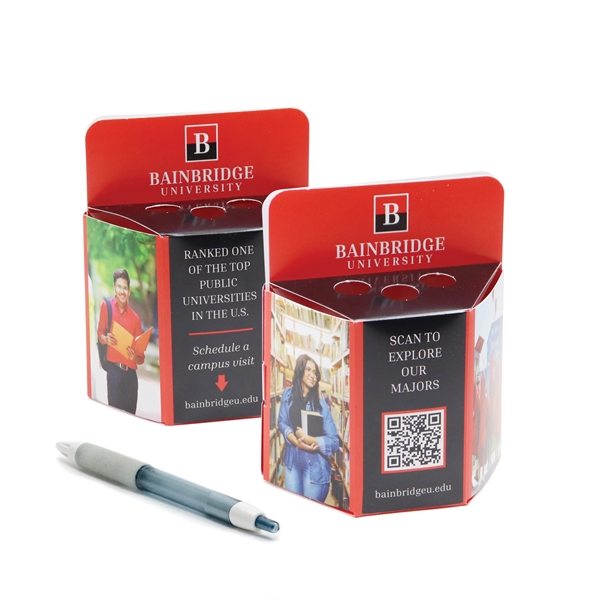 NEW Pen/Pencil Caddy w/full color imprint all over, 14pt cardstock pops... from ASI 95280 Warwick Publishing Co / Warwick