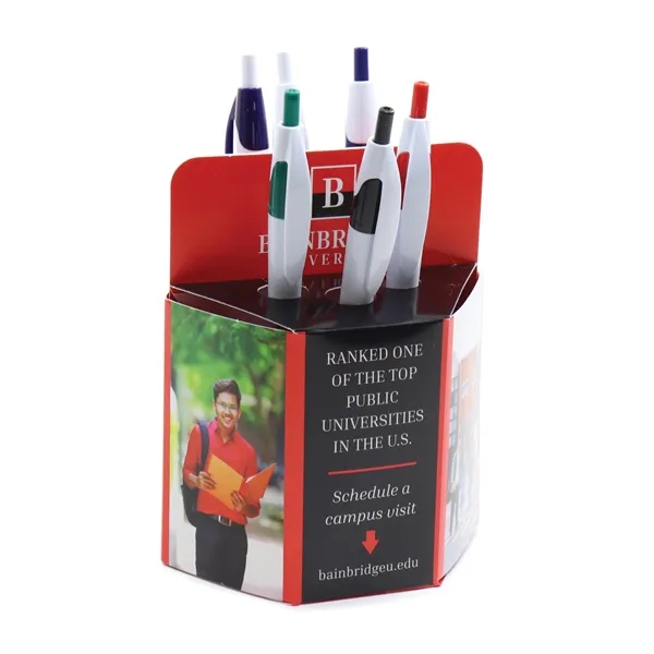 NEW Pen/Pencil Caddy w/full color imprint all over, 14pt cardstock pops... from ASI 95280 Warwick Publishing Co / Warwick