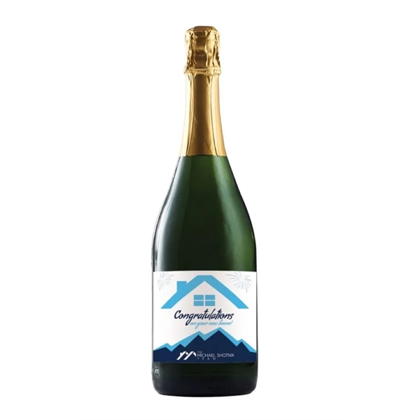 750ml, California Champagne sparkling white wine with custom digitally printed full-color... from ASI 30223 A Plus Wine Designs
