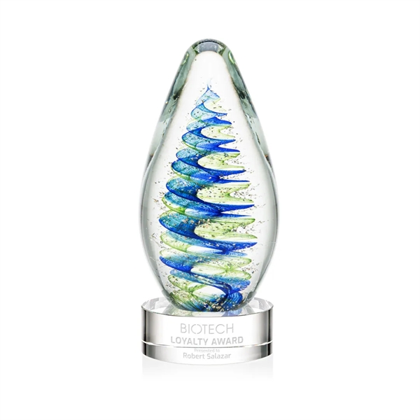 Elevate your recognition with our breathtaking blue and green swirl design... from ASI 84592 St Regis Group / St Regis