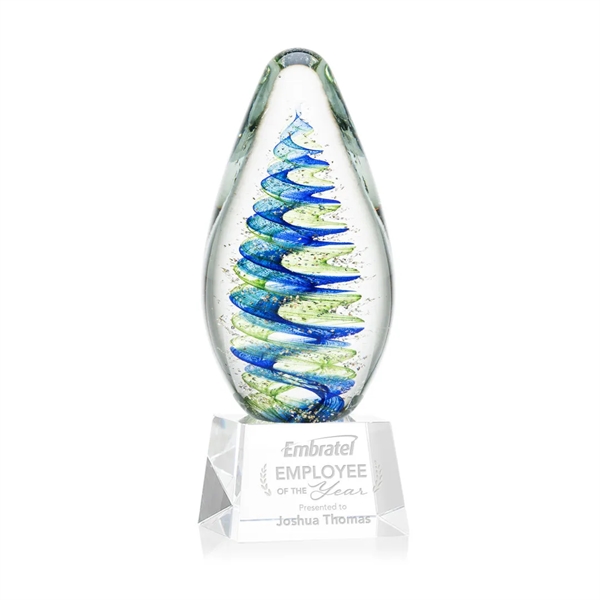 Elevate your recognition with our breathtaking blue and green swirl design... from ASI 84592 St Regis Group / St Regis