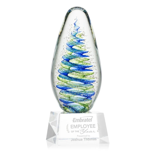 Elevate your recognition with our breathtaking blue and green swirl design... from ASI 84592 St Regis Group / St Regis