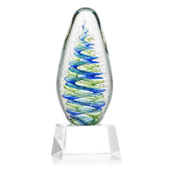 Elevate your recognition with our breathtaking blue and green swirl design... from ASI 84592 St Regis Group / St Regis