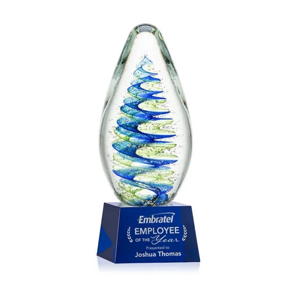 Elevate your recognition with our breathtaking blue and green swirl design... from ASI 84592 St Regis Group / St Regis