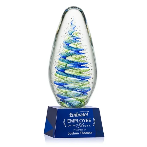 Elevate your recognition with our breathtaking blue and green swirl design... from ASI 84592 St Regis Group / St Regis