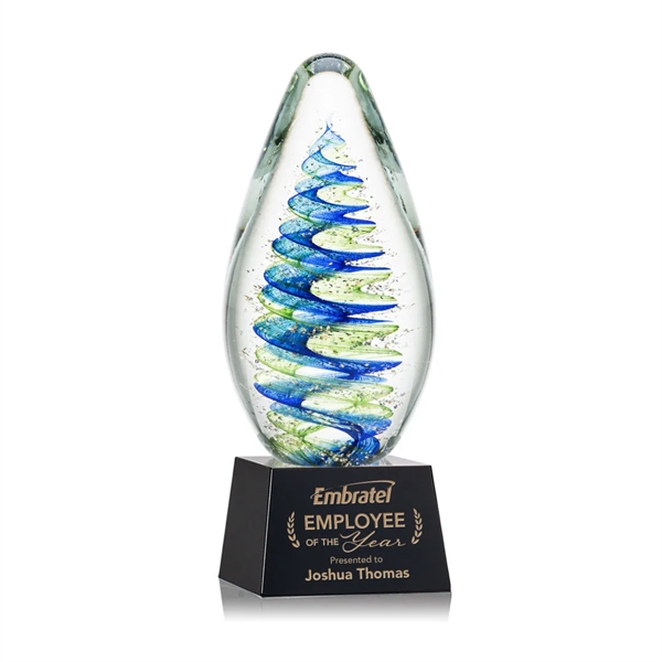 Elevate your recognition with our breathtaking blue and green swirl design... from ASI 84592 St Regis Group / St Regis