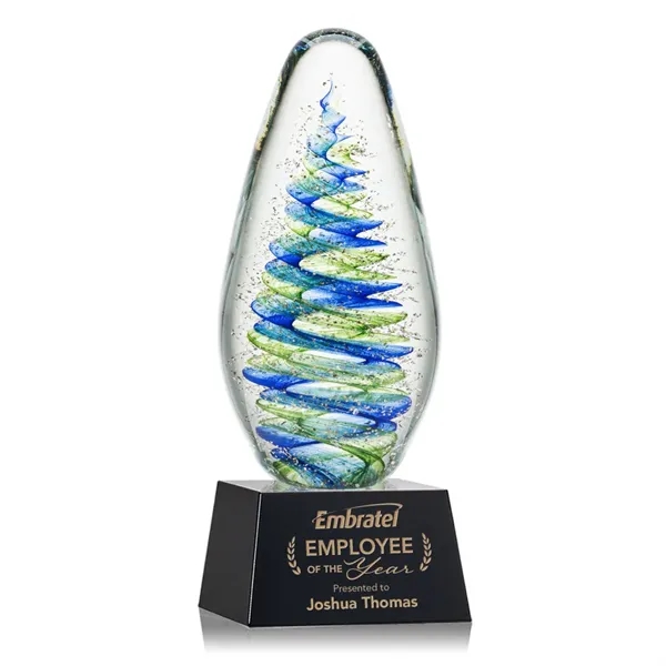 Elevate your recognition with our breathtaking blue and green swirl design... from ASI 84592 St Regis Group / St Regis