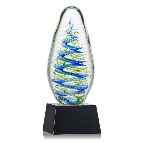 Elevate your recognition with our breathtaking blue and green swirl design... from ASI 84592 St Regis Group / St Regis