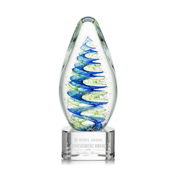 Elevate your recognition with our breathtaking blue and green swirl design... from ASI 84592 St Regis Group / St Regis