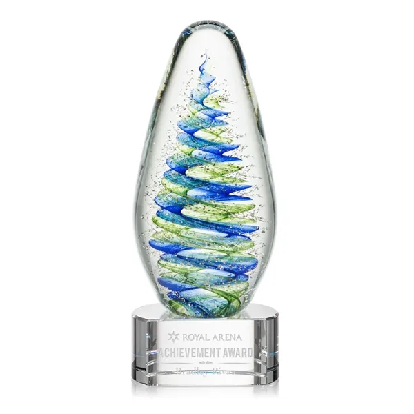 Elevate your recognition with our breathtaking blue and green swirl design... from ASI 84592 St Regis Group / St Regis