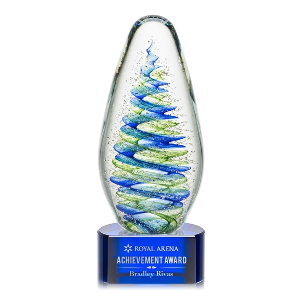 Elevate your recognition with our breathtaking blue and green swirl design... from ASI 84592 St Regis Group / St Regis