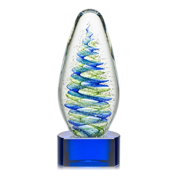 Elevate your recognition with our breathtaking blue and green swirl design... from ASI 84592 St Regis Group / St Regis