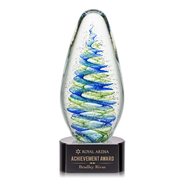 Elevate your recognition with our breathtaking blue and green swirl design... from ASI 84592 St Regis Group / St Regis