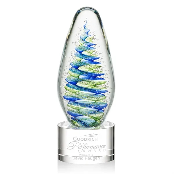 Elevate your recognition with our breathtaking blue and green swirl design... from ASI 84592 St Regis Group / St Regis