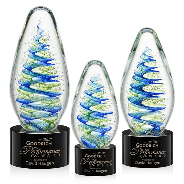 Elevate your recognition with our breathtaking blue and green swirl design... from ASI 84592 St Regis Group / St Regis