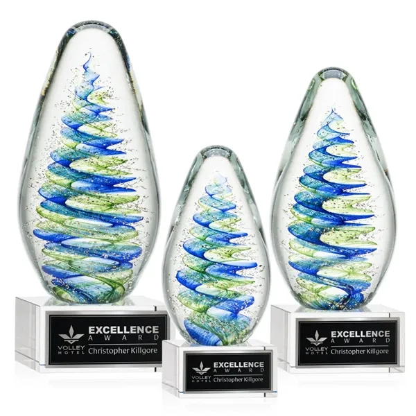 Elevate your recognition with our breathtaking blue and green swirl design... from ASI 84592 St Regis Group / St Regis