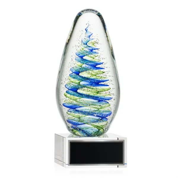 Elevate your recognition with our breathtaking blue and green swirl design... from ASI 84592 St Regis Group / St Regis