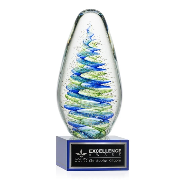 Elevate your recognition with our breathtaking blue and green swirl design... from ASI 84592 St Regis Group / St Regis