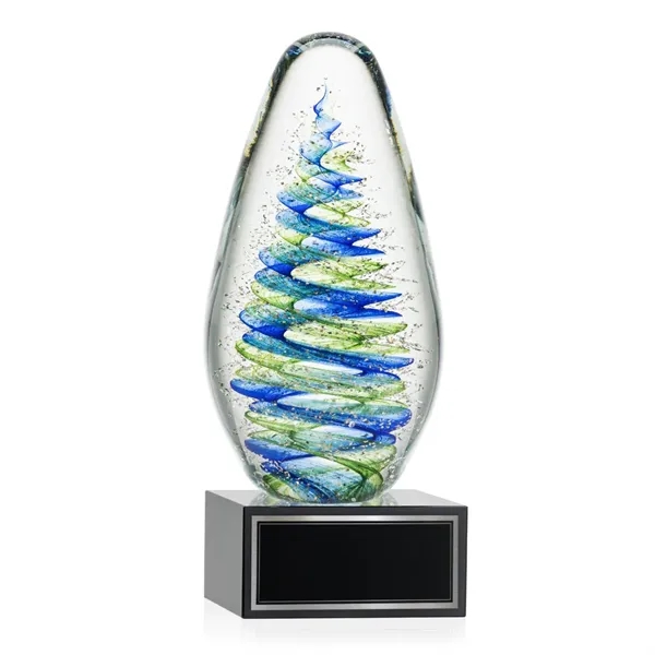 Elevate your recognition with our breathtaking blue and green swirl design... from ASI 84592 St Regis Group / St Regis