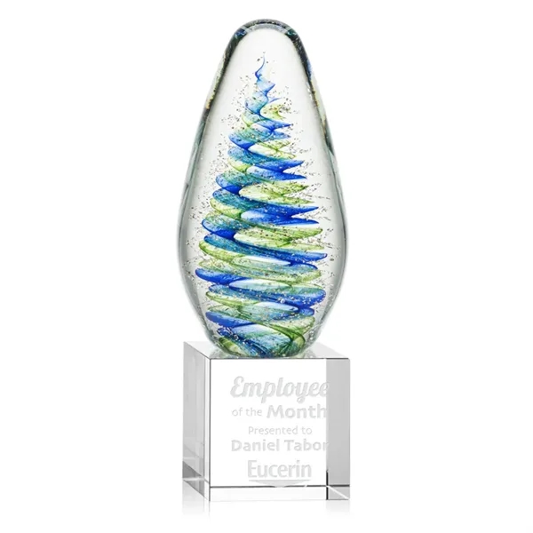 Elevate your recognition with our breathtaking blue and green swirl design... from ASI 84592 St Regis Group / St Regis