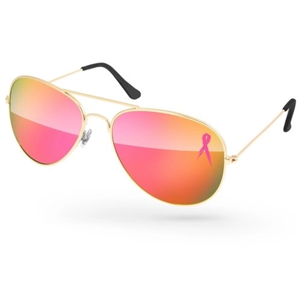 Quality metal Aviator sunglasses with mirror UV400 impact resistant PC lenses.... from ASI 57371 Eyevertising