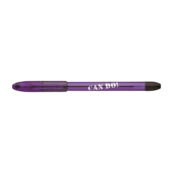 R.S.V.P. Razzle Dazzle Capped Ballpoint Pen with translucent barrel, medium metal... from ASI 77240 Pentel Of America LTD / Pentel®