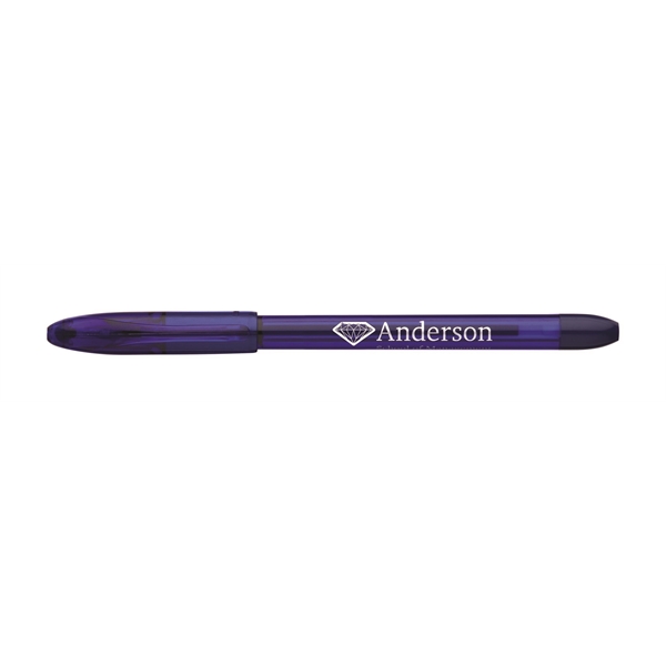 R.S.V.P. Razzle Dazzle Capped Ballpoint Pen with translucent barrel, medium metal... from ASI 77240 Pentel Of America LTD / Pentel®