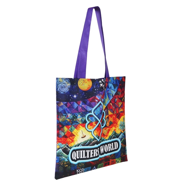 14" x 13 1/4" sublimated non-woven tote bag with 22" ... from ASI 52840 Evans Manufacturing