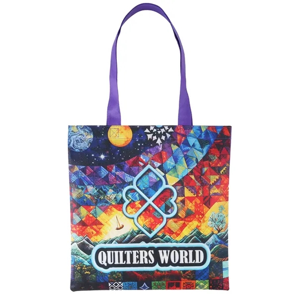 14" x 13 1/4" sublimated non-woven tote bag with 22" ... from ASI 52840 Evans Manufacturing