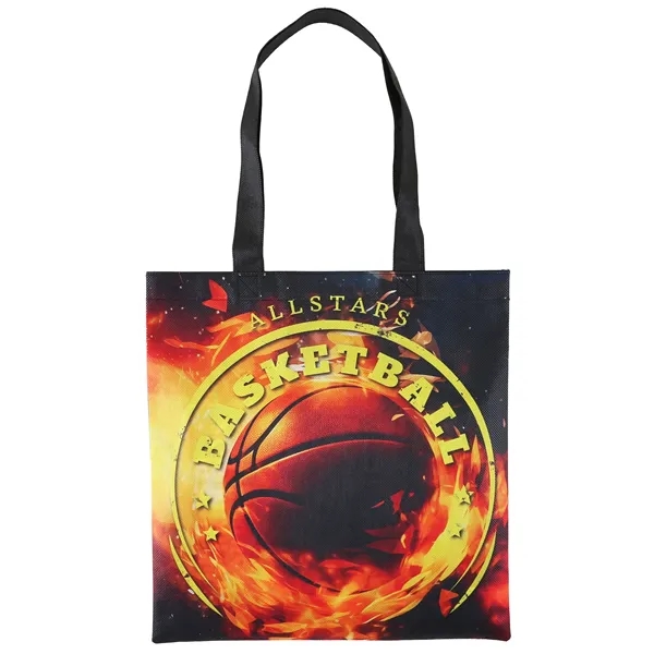 14" x 13 1/4" sublimated non-woven tote bag with 22" ... from ASI 52840 Evans Manufacturing