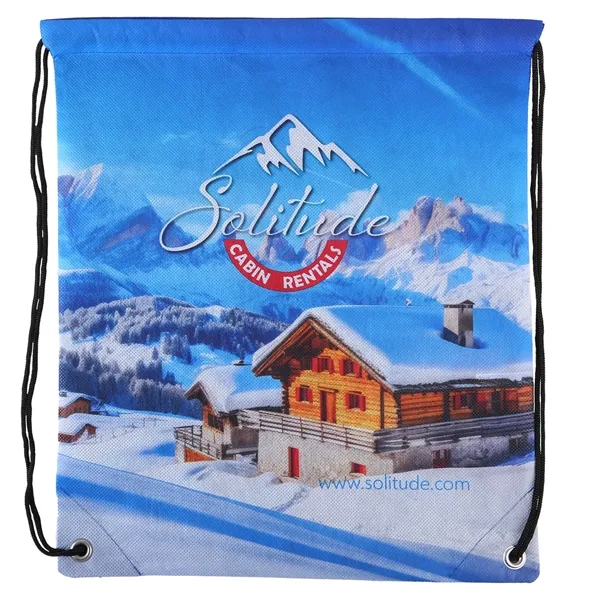 14" x 17" sublimated non-woven backpack with drawstring closure.... from ASI 52840 Evans Manufacturing