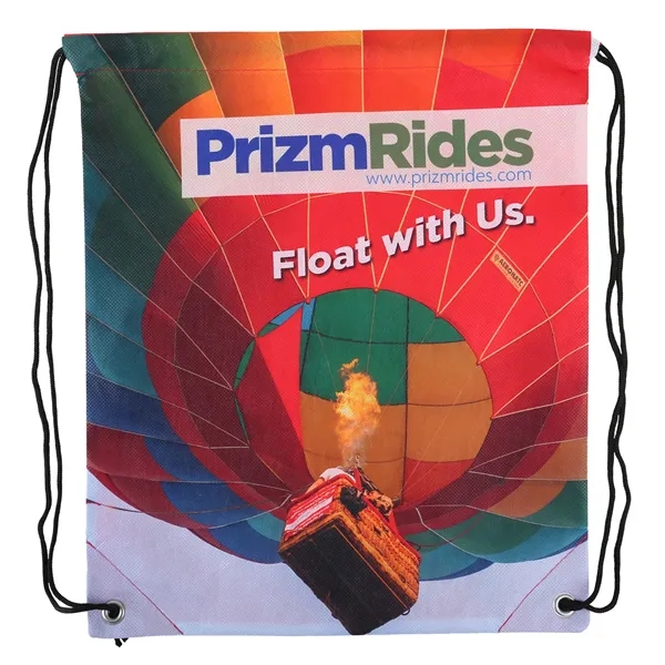 14" x 17" sublimated non-woven backpack with drawstring closure.... from ASI 52840 Evans Manufacturing
