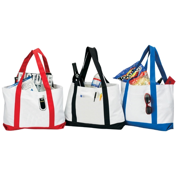 18" x 12" x 4" polyester boat totes with self-fabric base... from ASI 37980 Bagworld