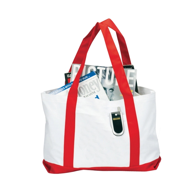18" x 12" x 4" polyester boat totes with self-fabric base... from ASI 37980 Bagworld