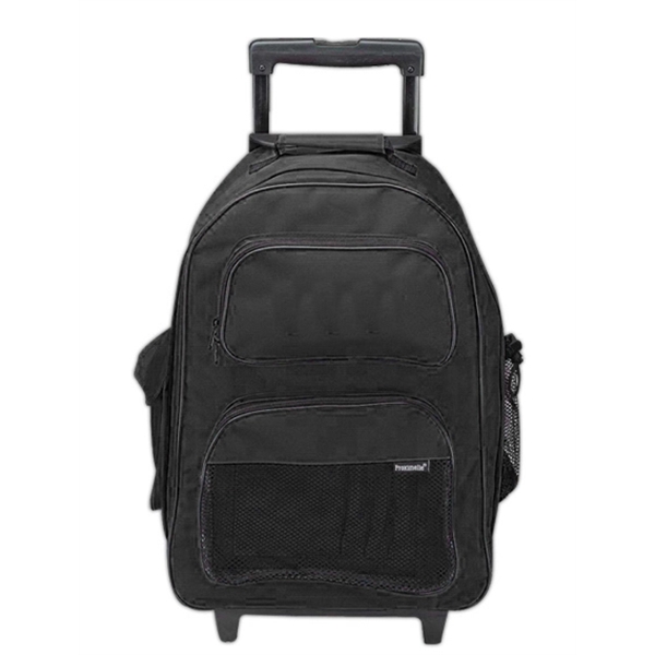 13.5" x 18" x 7" wheeled backpack with adjustable straps, telescoping... from ASI 37980 Bagworld