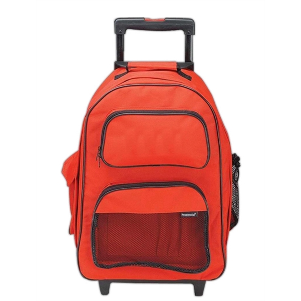 13.5" x 18" x 7" wheeled backpack with adjustable straps, telescoping... from ASI 37980 Bagworld