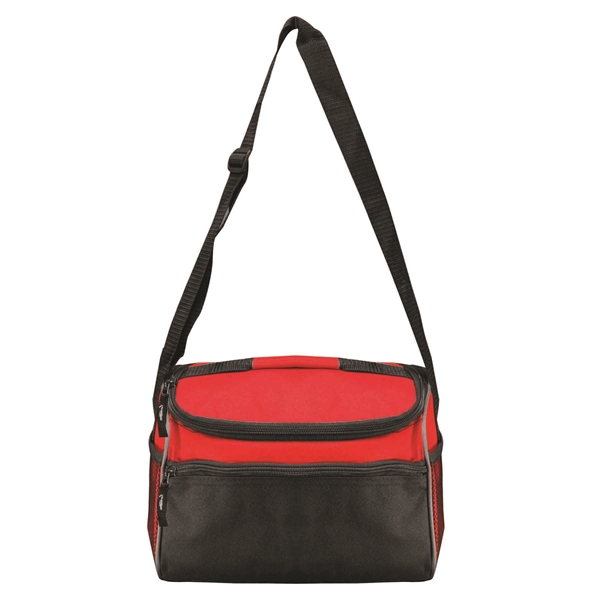 10" x 7.75" x 6.5" insulated polyester 6-can cooler with dual... from ASI 37980 Bagworld
