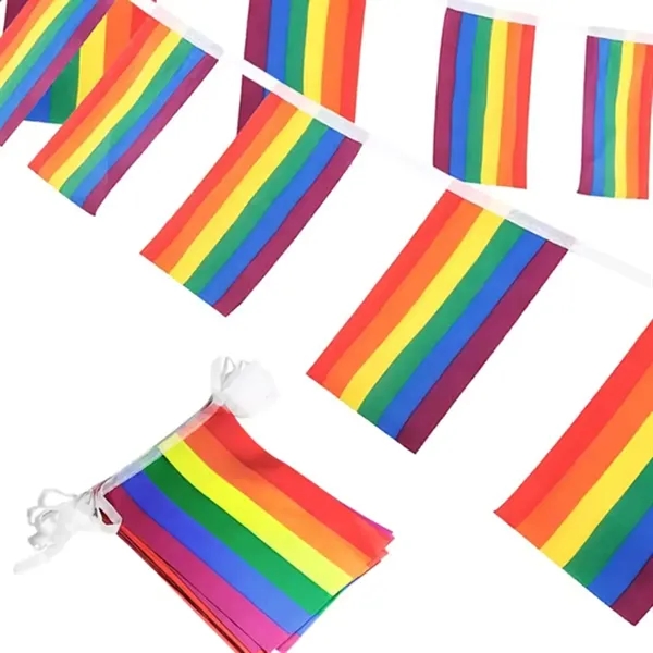 9" x 6" Rectangle string bunting flag + full color digital... from ASI 37218 Athena Promo (tm)