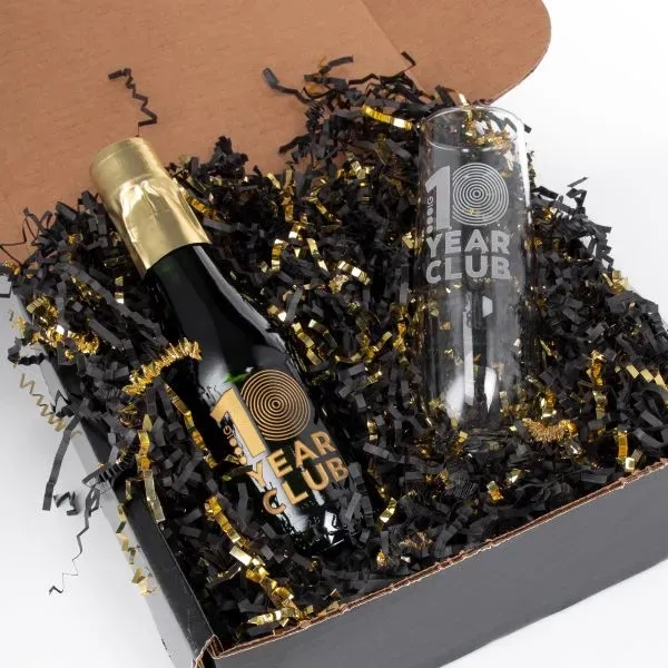 8" x 8" x 3" sparkling wine gift set with a... from ASI 30223 A Plus Wine Designs