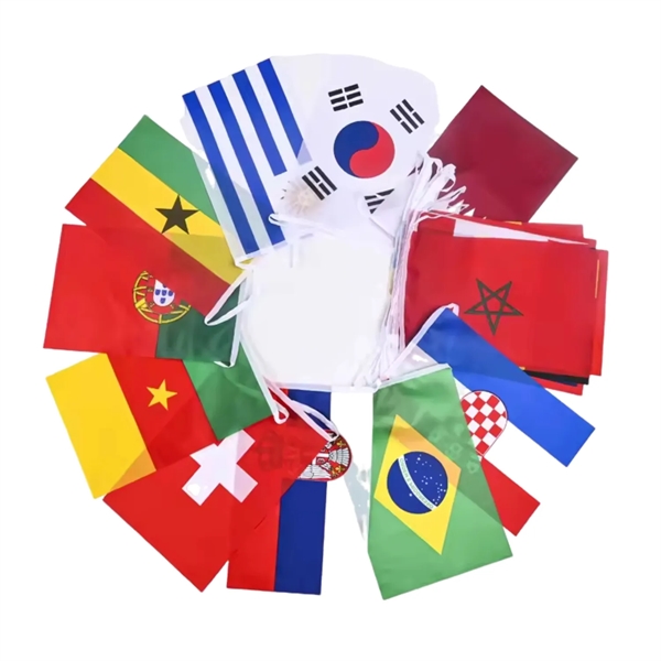 Rectangle spring bunting flag + full color digital imprint on front... from ASI 37218 Athena Promo (tm)