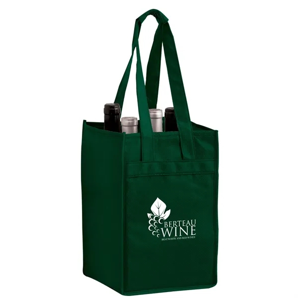 7" x 7" x 11" non-woven polypropylene six-bottle wine tote with... from ASI 35290 American Ad Bag Co