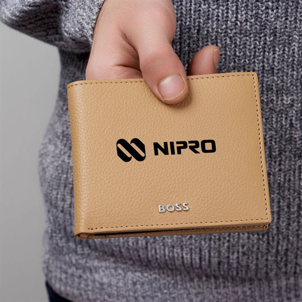 The Hugo Boss® Classic Grained Wallet w/flap is characterized by carefully... from ASI 84592 St Regis Group