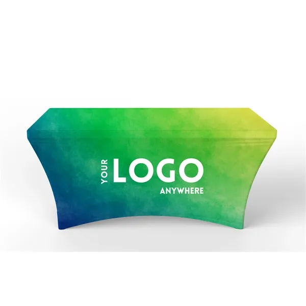 133" x 79" - Eco Friendly Stretch 6' Table Cover, made... from ASI 36558 Aprons, Etc.