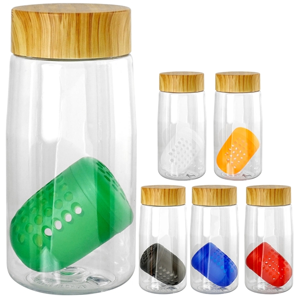 Bamboo Pattern 18 oz. Recycled Bottle with Floating Infuser... from ASI 30208 A P Specialties / AP Specialties