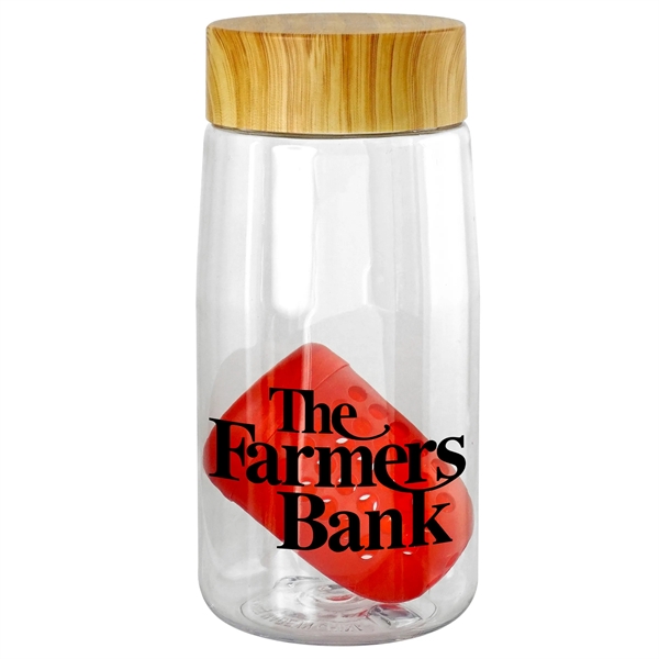 Bamboo Pattern 18 oz. Recycled Bottle with Floating Infuser... from ASI 30208 A P Specialties / AP Specialties