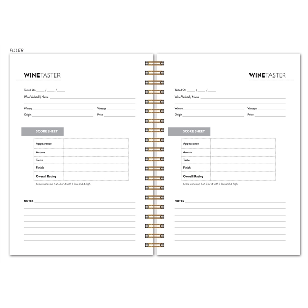 5" x 7" journal with foil imprint, wine facts informational section... from ASI 91340 Journalbooks/Timeplanner Calendars