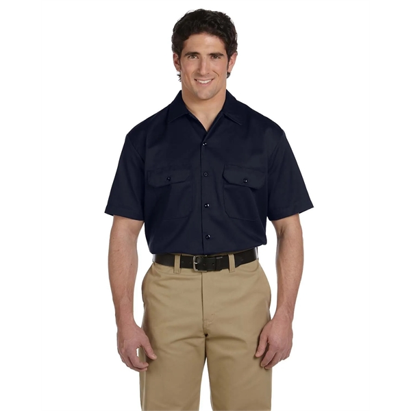Dickies men's short sleeve work shirt with moisture-wicking technology and stain-release... from ASI 34063 alphabroder