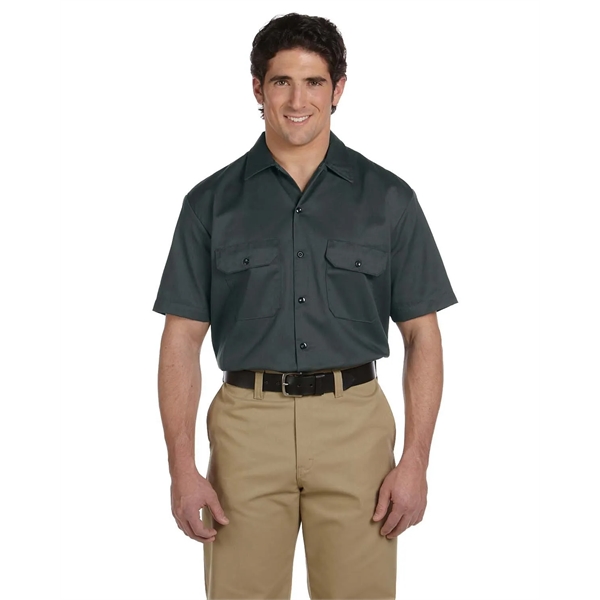 Dickies men's short sleeve work shirt with moisture-wicking technology and stain-release... from ASI 34063 alphabroder